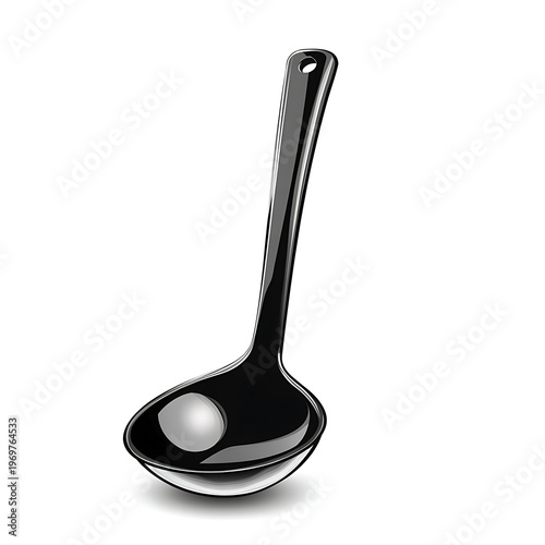 Elegant Ladle Kitchen Utensil Vector Illustration