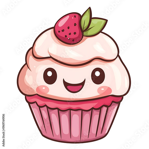 Charming Cupcake Dessert Vector Illustration