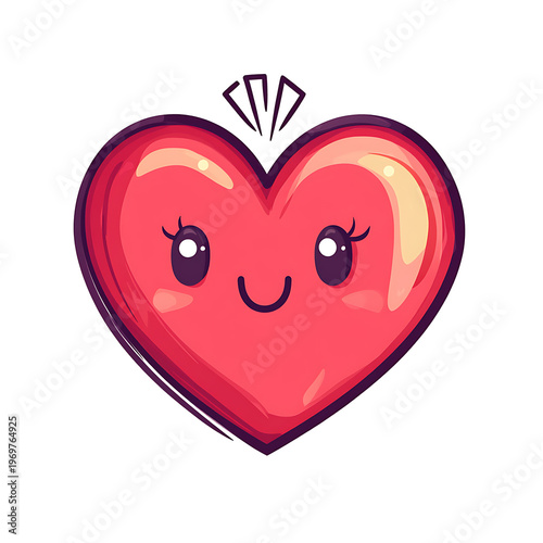 Cute Heart Healthcare Symbol Vector Illustration
