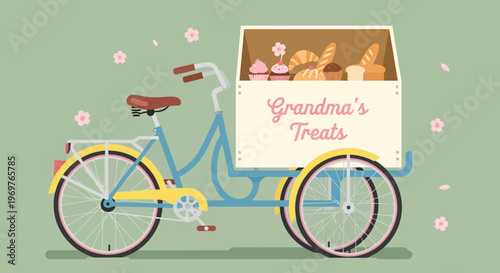 Grandma's Treats Tricycle Delivery of Baked Goods