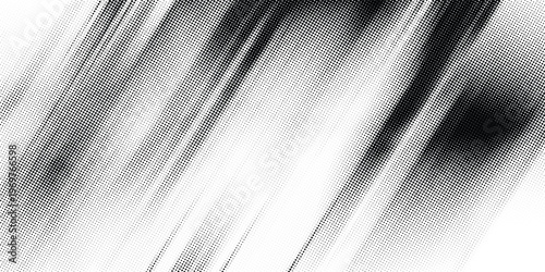 Binary halftone texture background. Black and white squared pixels. Abstract glitchy 8 bit video game backdrop.