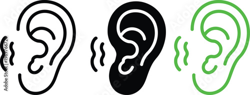 Visual representation of hearing ability variations in human ears