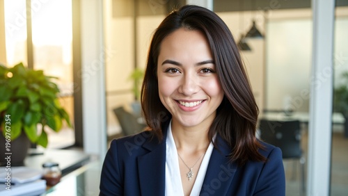 Confident Career Woman Smiling in Modern Office Free Download Confident Career Woman Smiling in Modern Office - GFXLoad