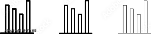 Stagflation icon. Graph, Line, Bar, Chart, Diagram, Report, Statistics. Business graphs and charts icons set. Business infographics. Statistic data, charts, vector