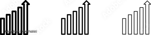 Stagflation icon. Graph, Line, Bar, Chart, Diagram, Report, Statistics. Business graphs and charts icons set. Business infographics. Statistic data, charts, vector