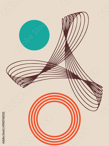 Abstract Wall Art Design Modern Geometric Decoration Background Texture