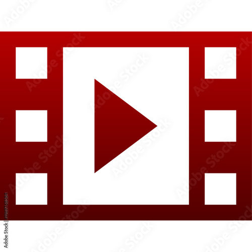 Free Download Red film strip icon for video movie cinema and media production - GFXLoad