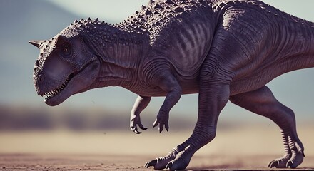 Tyrannosaurus Rex Walking on Barren Ground.