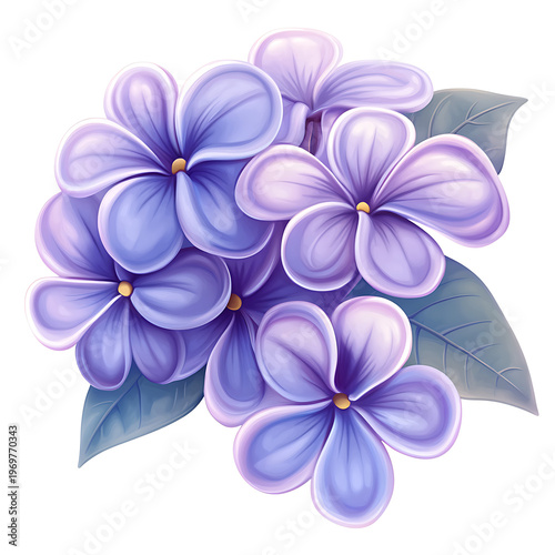 Exotic Lilac Garden Flower Icon Vector