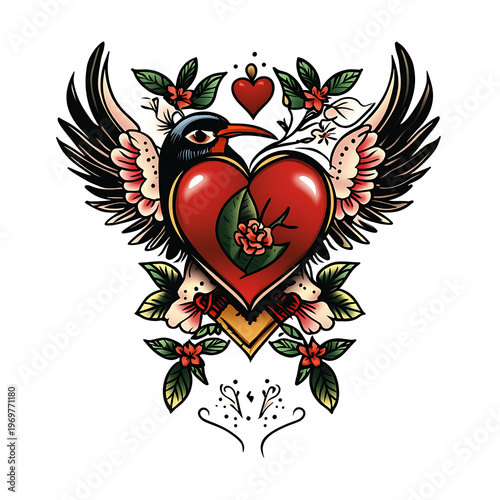 Classic Tattoo Icon Vector Illustration Design