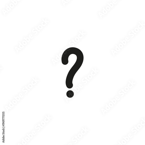 Black question mark silhouette isolated on white background. Question mark icon vector illustration design.