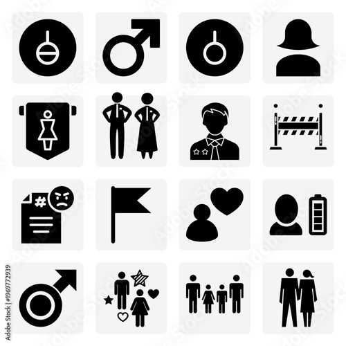 Lgbtqia+ Gender Expression And Identity – Man, Woman, Intersex, And Neutrois Symbols For Pride And Community Awareness