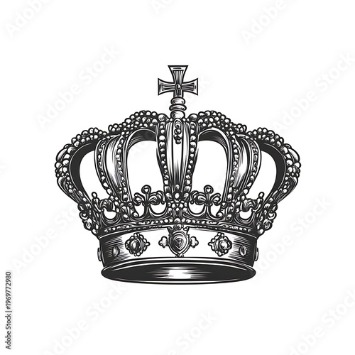 Regal Crown Luxury Emblem Vector Illustration