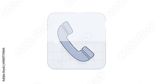 Phone icon, communication app symbol, call center