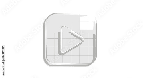Video editing icon. Movie film play button symbol.