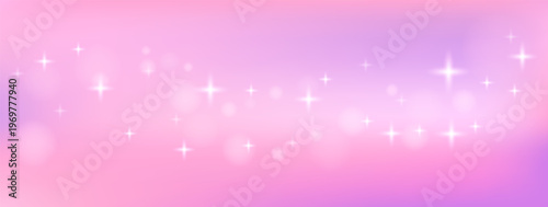 Purple pink gradient abstract background with dreamy sparkle bokeh. Glitter gradation in neon y2k pastel with bling and magic light. Holographic purple magenta vector confetti on a fairy galaxy sky.