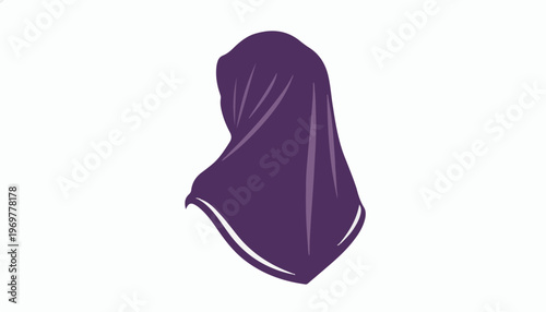 Purple niqab for muslim woman