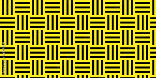 Minimal line Seamless geometric pattern with shapes. Decoration and maze ornament square wall tile.