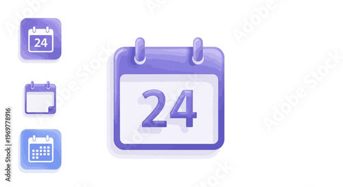 Calendar icon with date 24 for event reminder