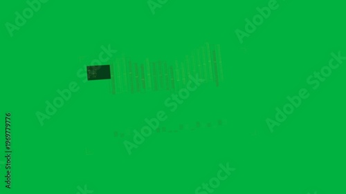 Candle chart starting with bars, filling, rotating, showing trend, panel, markers, transparent bg