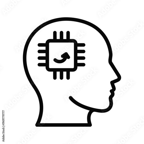 Mind Chip Integration Technology Concept
