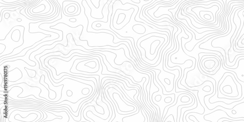 Abstract background vector. Abstract topographic contours map background. Abstract white pattern topography vector background. Black and white topography contour line map isolated on white background.