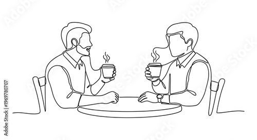 People enjoying coffee and working in a cozy cafe setting