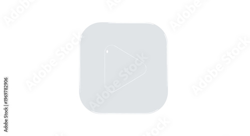 Play button icon, simple media control symbol