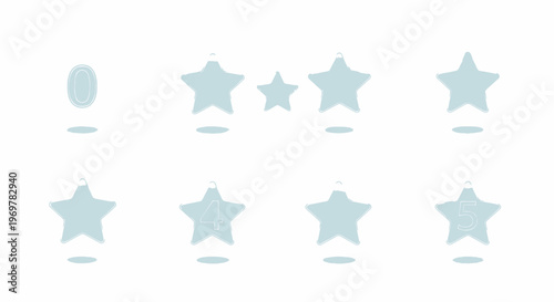 Rating stars animation. Feedback or review concept.