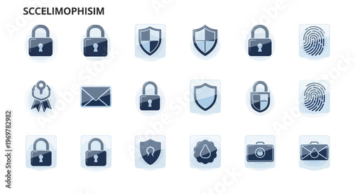 Security icons set. Protection and safety concept.
