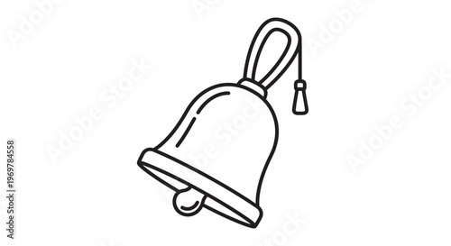 Bell with handle and clapper inside.