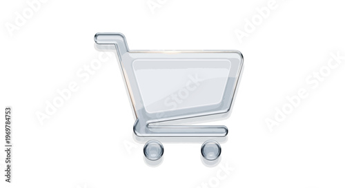 Shopping cart icon, empty trolley, online store symbol