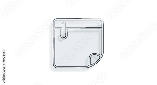 Sticky note icon with clip, memo reminder