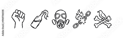 Airplanes bombing a city skyline, symbolizing urban conflict, attack, destruction, and war.