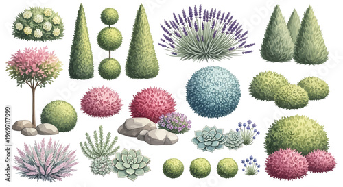 Topiary Garden Collection A Variety of Elegant Sculpted Bushes and Plants for Landscaping and Decoration