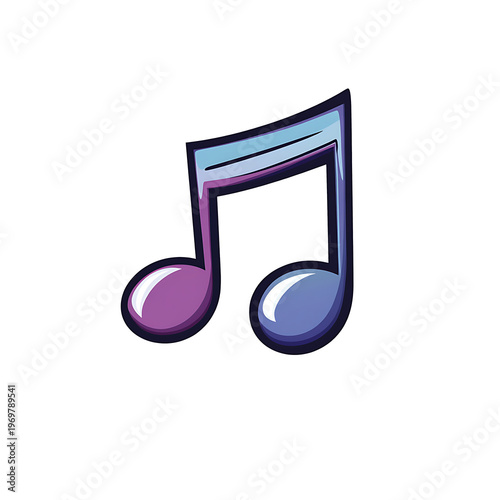 Cartoon Music Notes Symbol Vector Illustration