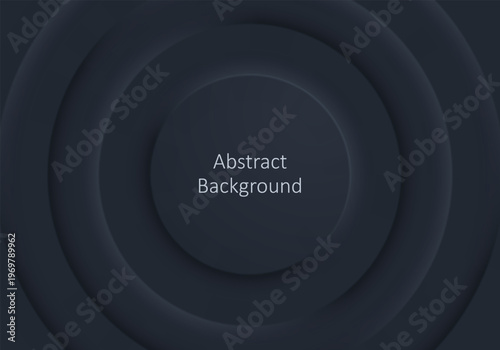 Abstract dark vector background with multilayered concentric circles.