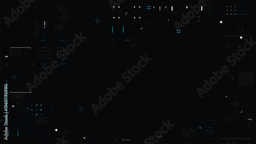 Cyber futuristic style video overlay template 0010