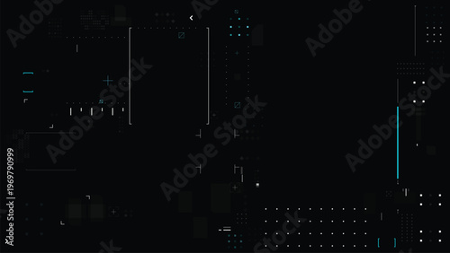 Cyber futuristic style video overlay template 0008