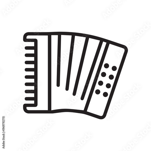 Accordion musical instrument icon
