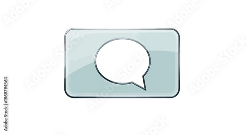 Speech bubble icon, communication symbol, message concept