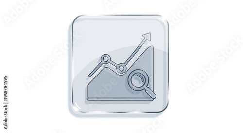 Stock Market Analysis Icon. Business Growth Concept.