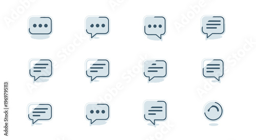 Chat bubble icons set. Communication concept. Speech balloon