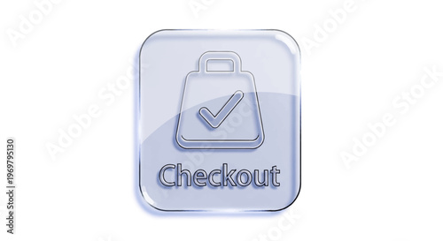 Checkout Button Icon: Online Shopping and E-commerce Concept