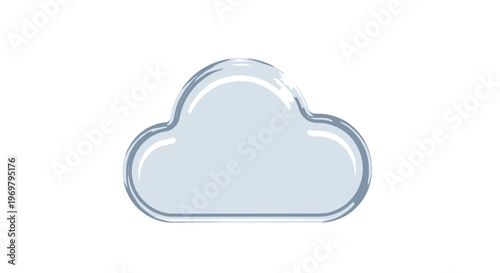 Cloud illustration, weather icon, sky symbol, vector design