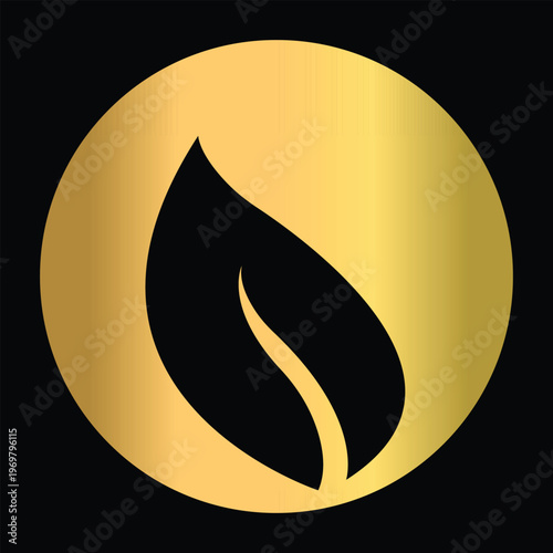 Luxury leaf gold color  template