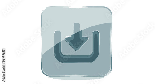 Download icon, button for website or application, vector