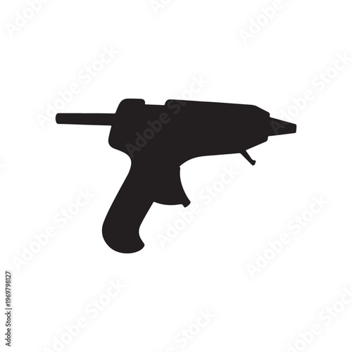 Glue gun silhouette vector illustration
