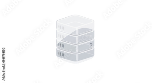 Isometric Server Stack: Data Storage and Processing