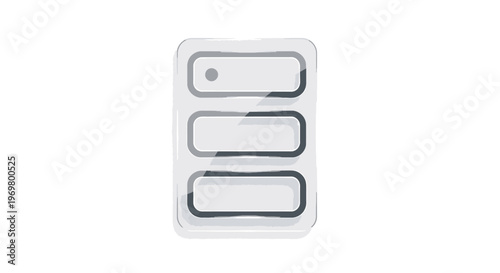 Server rack icon, data center equipment illustration